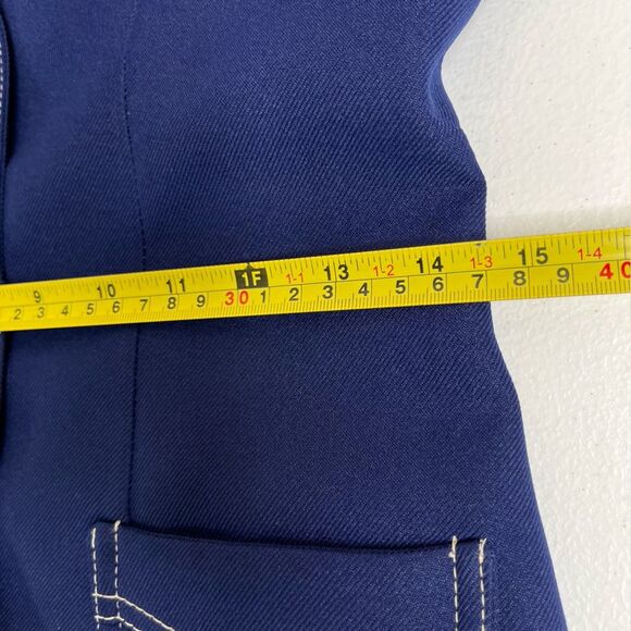 Vintage 70s Jerell of Texas Blue Sleeveless Jumpsuit Jacket Women Size 7 Western - Picture 15 of 16